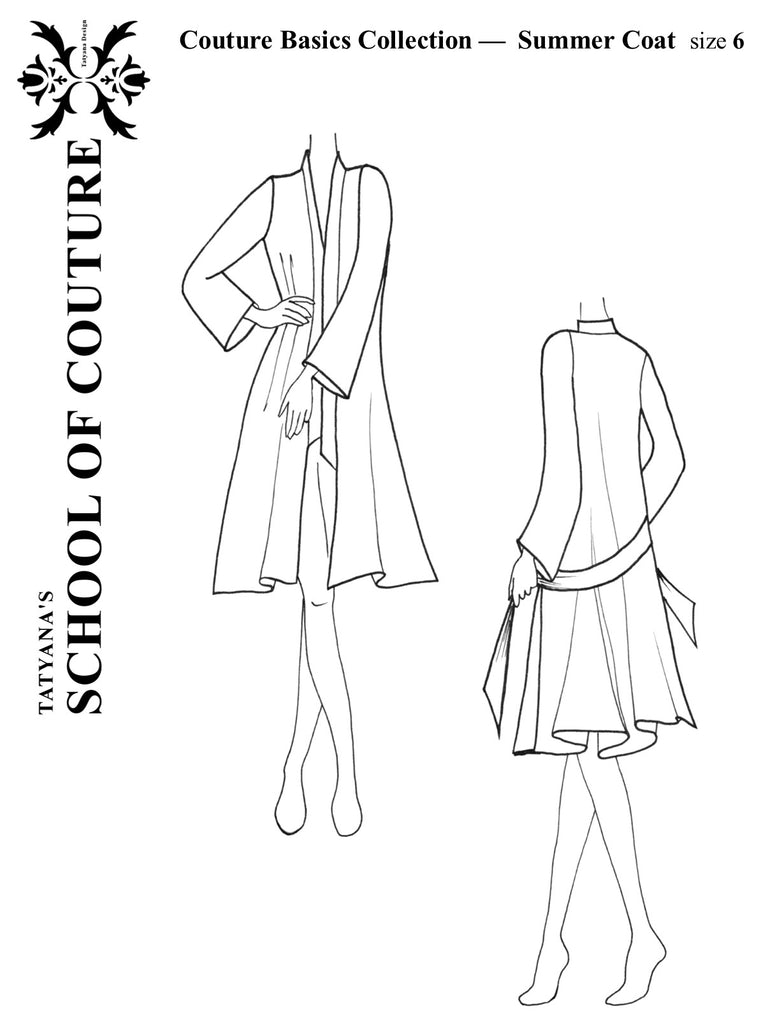 Couture Basics - Summer Coat pattern - Tatyana Design
