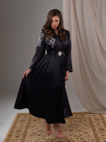 lasa dress design Tibetan Lhasa dress: Silk Cotton Satin Flowers, Autumn Traditional Gown Robe for Unique Ethnic Minority Wear